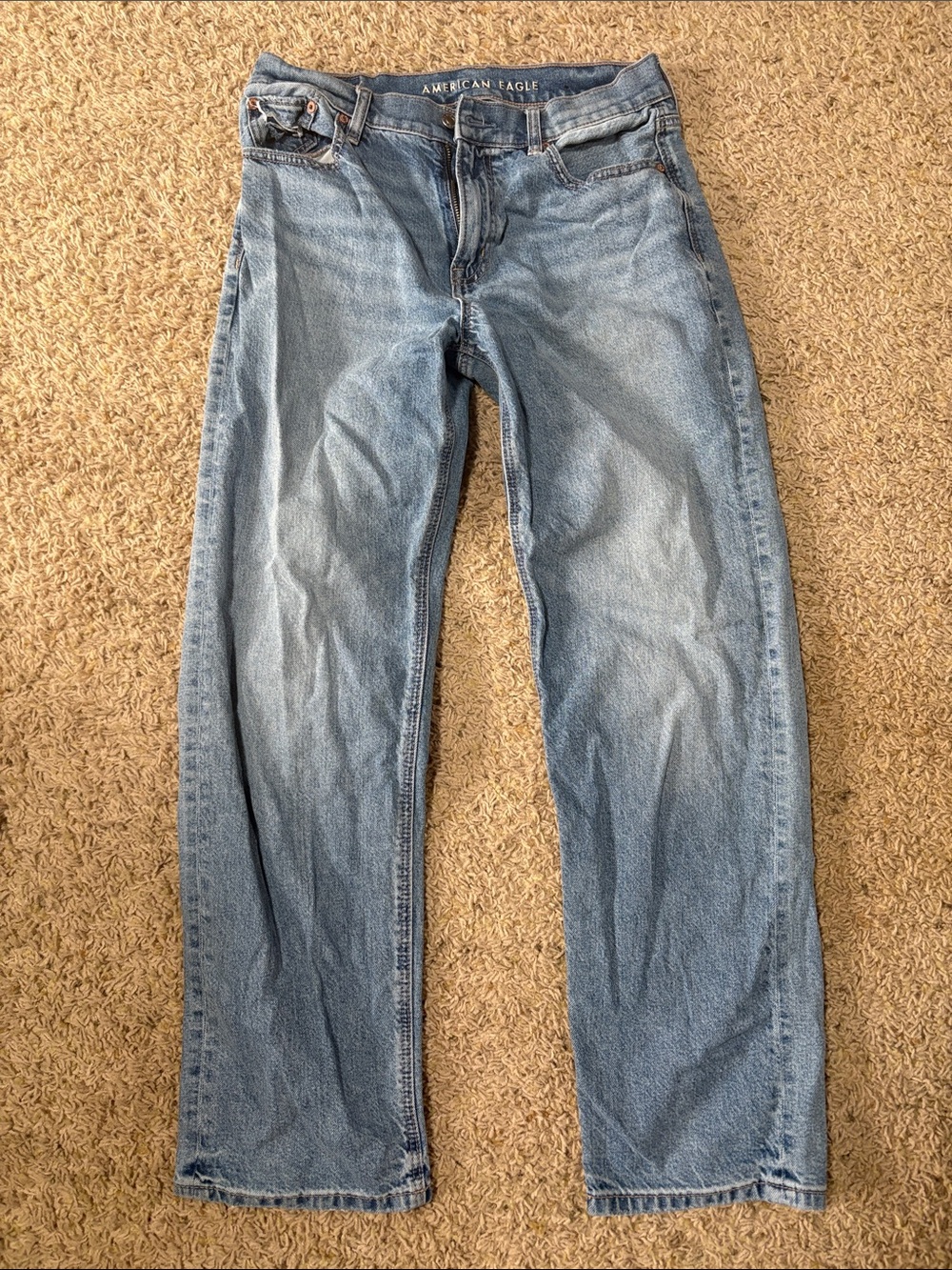 American Eagle Outfitters Light Blue Straight Leg Jeans